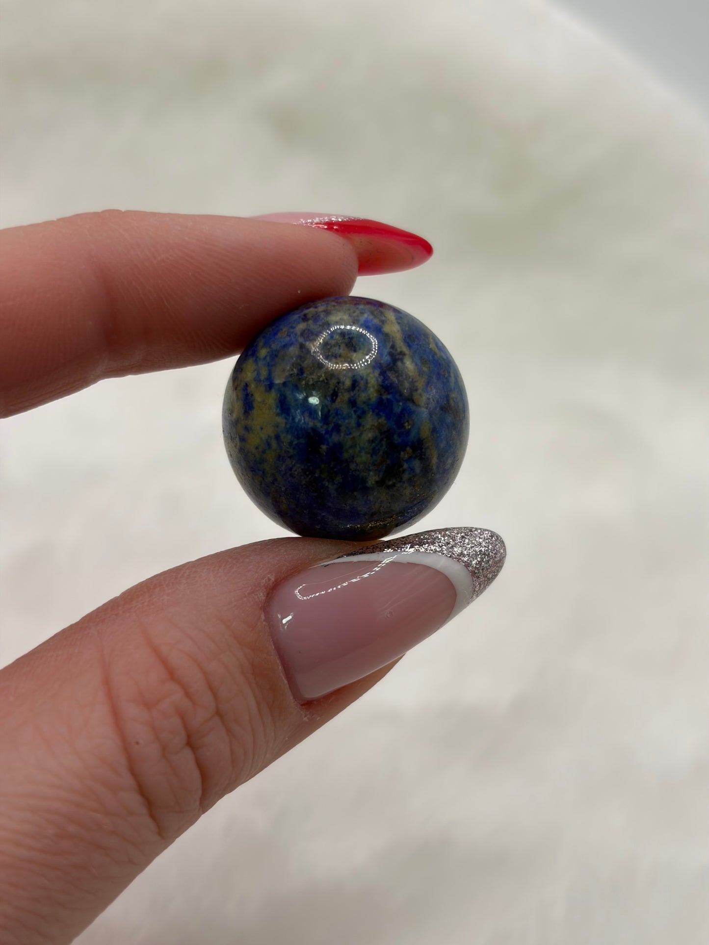 💜Bolletje Fire Quartz & Lapis Lazulli - 2cm