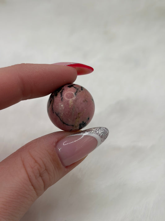 💜Bolletje Rhodoniet & Rookkwarts- 1,5cm